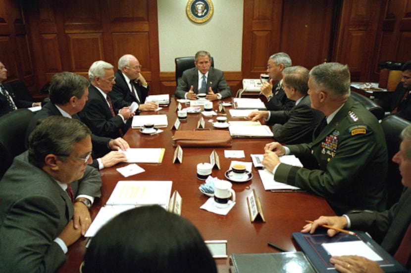 President George W. Bush met with his national security advisers in the weeks after 9/11....