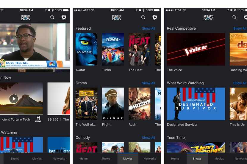DirecTV Now has multiple tiers with bundles of channels. The service requires no contract...