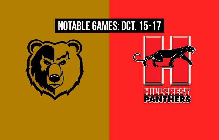 Notable games for the week of Oct. 15-17 of the 2020 season: South Oak Cliff vs. Hillcrest.