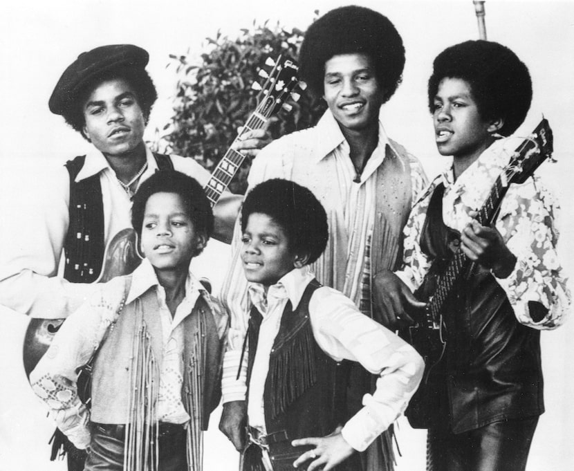 The Jackson 5: Michael Jackson (front right), Marlon Jackson, (front left), Tito Jackson...