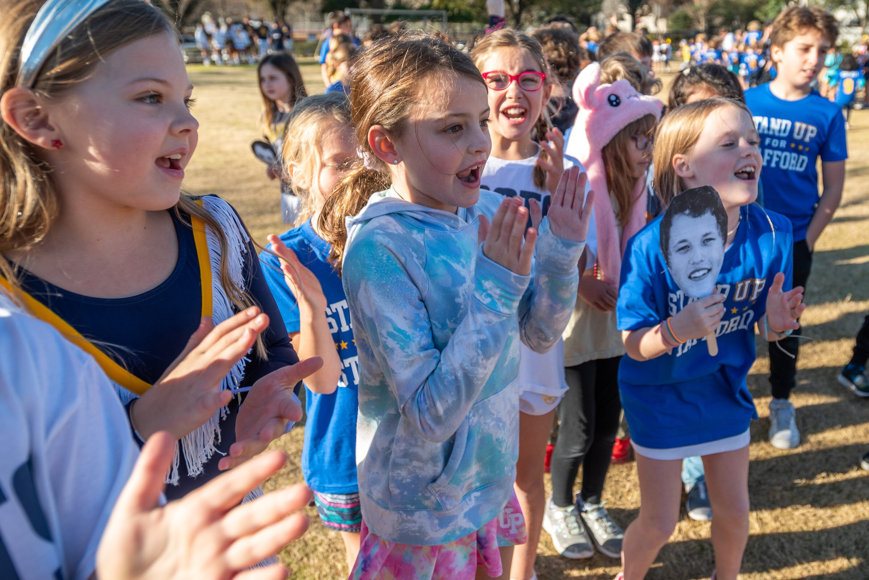 Ella Bramhall, far-left, Campbell Arriso, Bennett Lewis and Elisabeth Pulliam, far-right,...