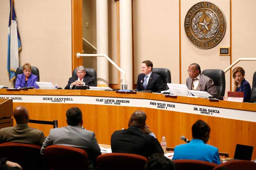 A Dallas County Commissioners meeting on May 2, 2017. 
