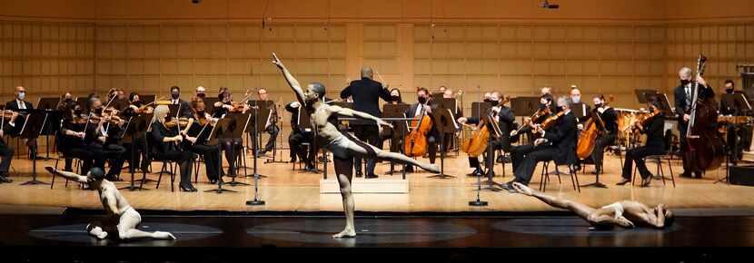 The Dallas Black Dance Theatre performs with the Dallas Symphony Orchestra at the Meyerson...