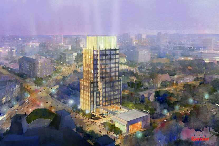 A 14-story office tower  was previously planned for the Maple Avenue site.