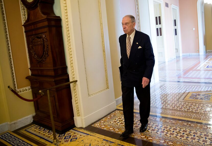 Sen. Chuck Grassley (R-Iowa), the Senate Judiciary Committee chairman, on Capitol Hill in...