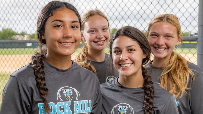 (Front Left to Right) Prosper Rock Hill Sophomore Gabrielle Luna, 15, graduated senior...