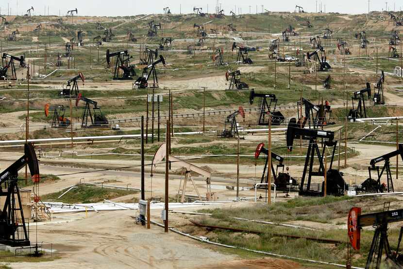 FILE PHOTO / BEST BLOOMBERG PHOTOS FOR 2011: Oil pumps stand at the Chevron Corp. Kern River...