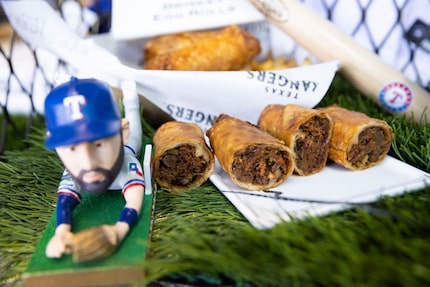 Brisket egg rolls are back on the menu at Globe Life Field in Arlington.