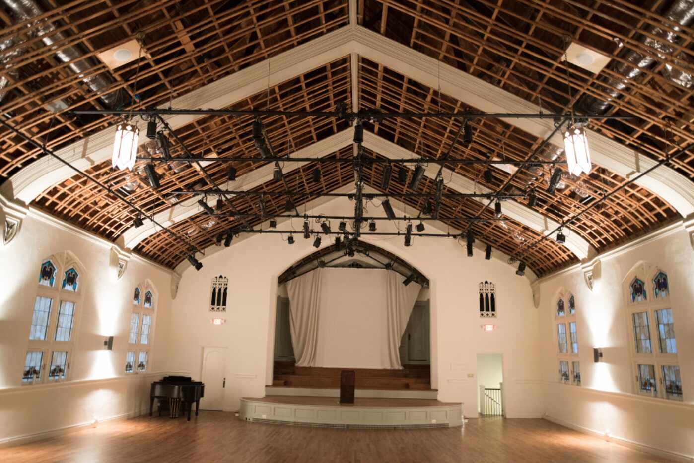 Arts Mission Oak Cliff occupies the space of a former church. The theater can host small- to...