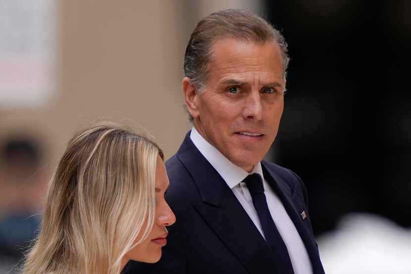 Hunter Biden, accompanied by his wife, Melissa Cohen Biden, arrives to federal court on...