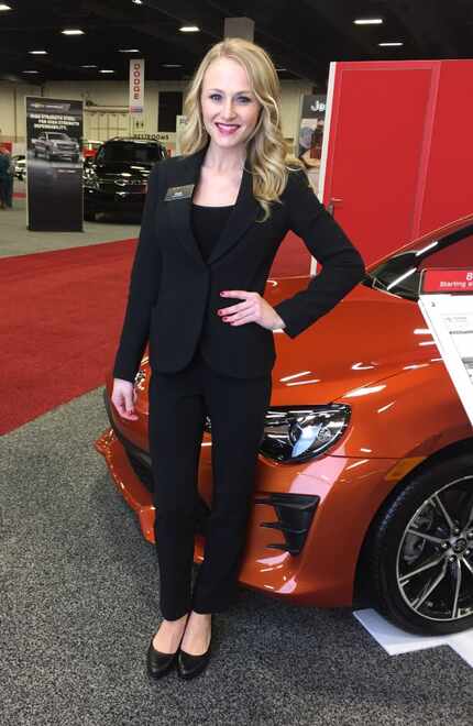 Carly White, pictured here as Toyota product specialist, has worked for Productions Plus for...