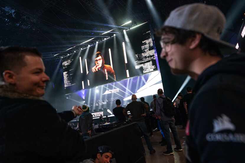 FILE - James "Clayster" Eubanks (right) chats while Indervir "iLLeY" Dhaliwal appears on...