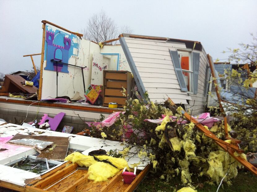  A destroyed home in Farmersville (Valerie Wigglesworth/TDMN)