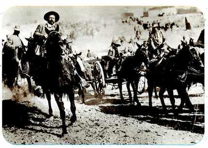 Pancho Villa rode at the head of his rebel army in Mexico in 1916. American soldiers pursued...