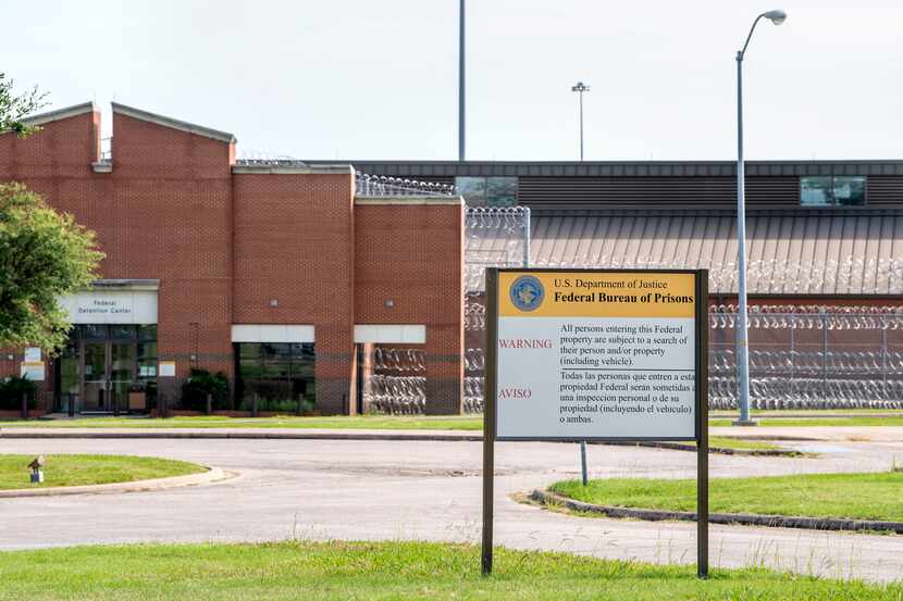 The Federal Correctional Institution, where there has been an outbreak of COVID-19, is shown...