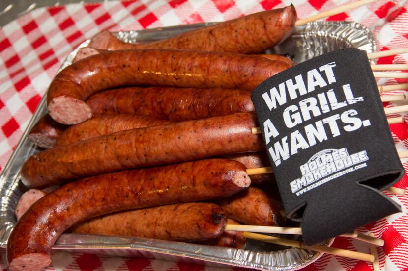 Holmes Smokehouse provided tasty sausages of a stick at Sausagefest that was held at Main...