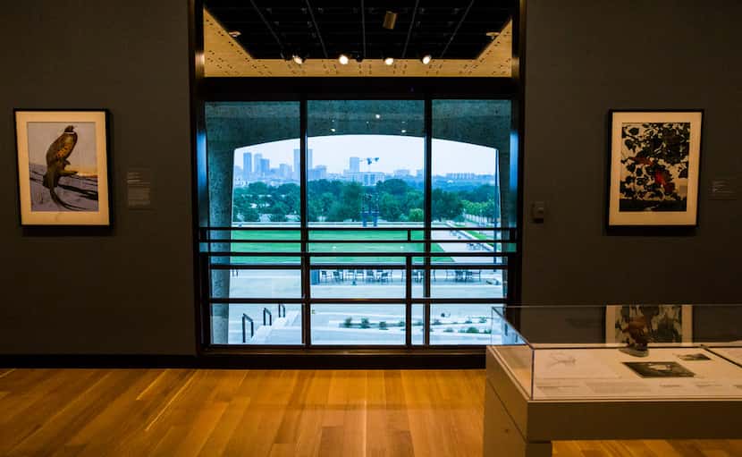 Downtown Fort Worth can be seen from the second floor Make it New gallery at the Amon Carter...