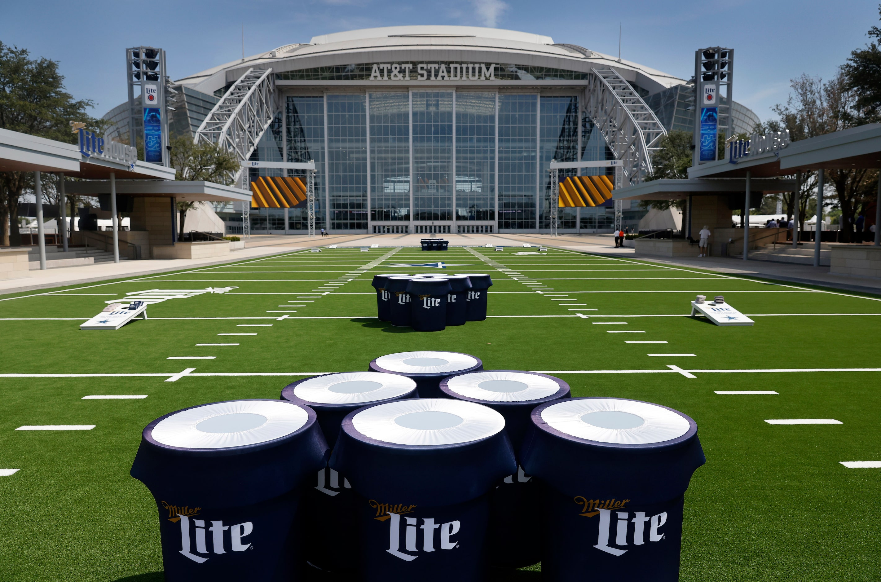 An exterior view of the newly constructed Miller LiteHouse built on the west plaza of AT&T...