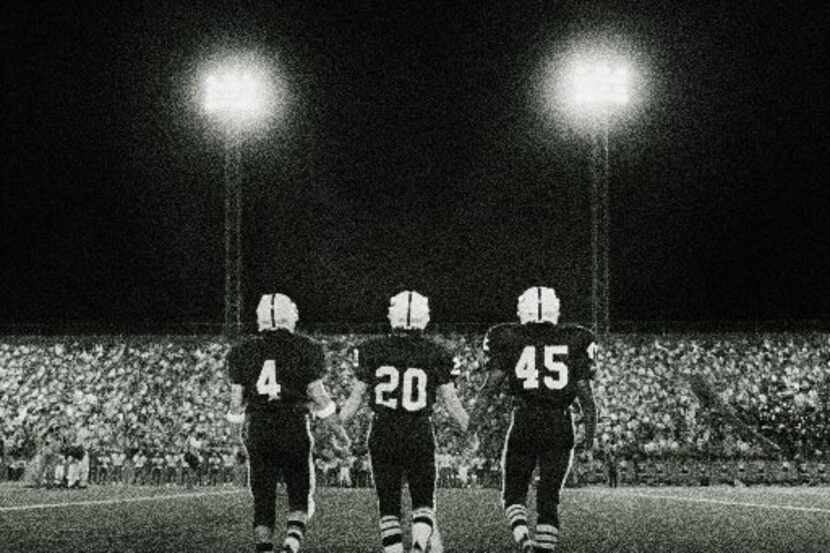(Left to right) Permian Panthers Brian Chavez (JAY HERNANDEZ, #4), Mike Winchell (LUCAS...