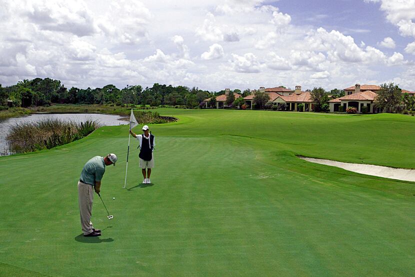 FILE -- A golf course in Jupiter, Fla., now the Trump National Golf Club, when it was owned...