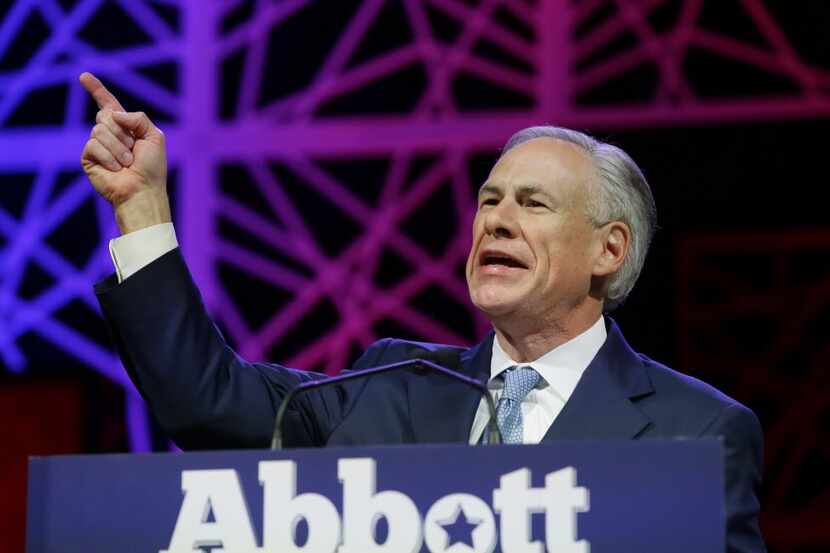 Texas Gov. Greg Abbott jokingly said he hoped to jinx Hillary Clinton out of a White House...