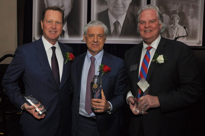 Holt Lunsford (left), Fehmi Karahan and Chuck Dannis received the North Texas Commercial...