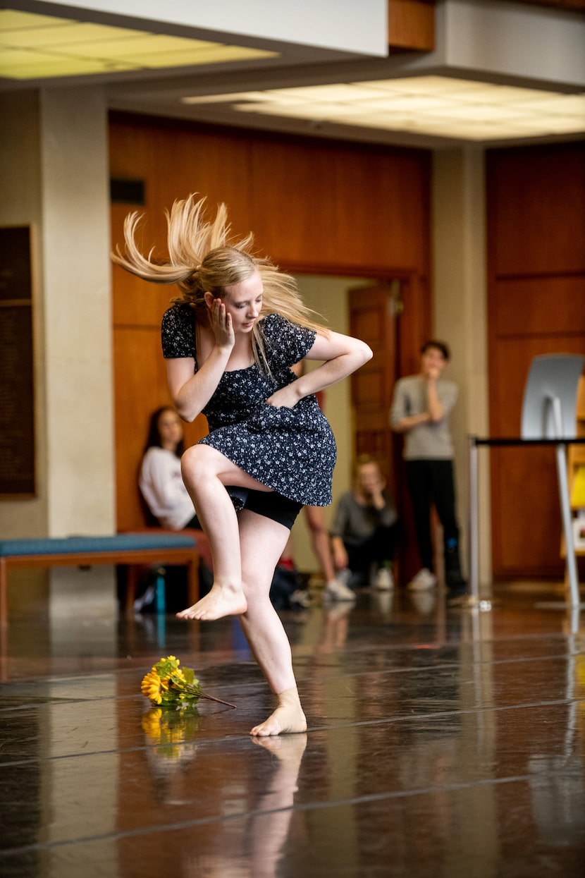 Khris Beeson performing a self-choreographed solo "Forget Me Not" from the SMU Dance...