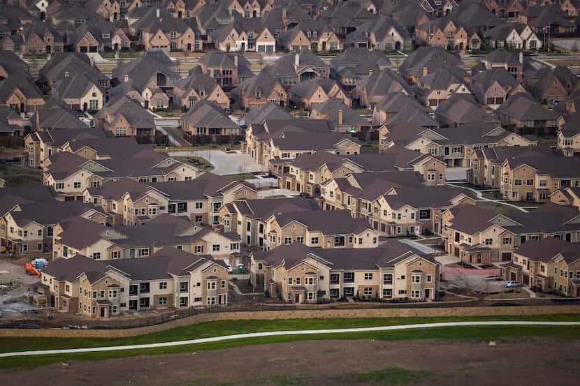 New housing at US 380 and Preston Road photographed on Monday, March 6, 2017, in Frisco,...