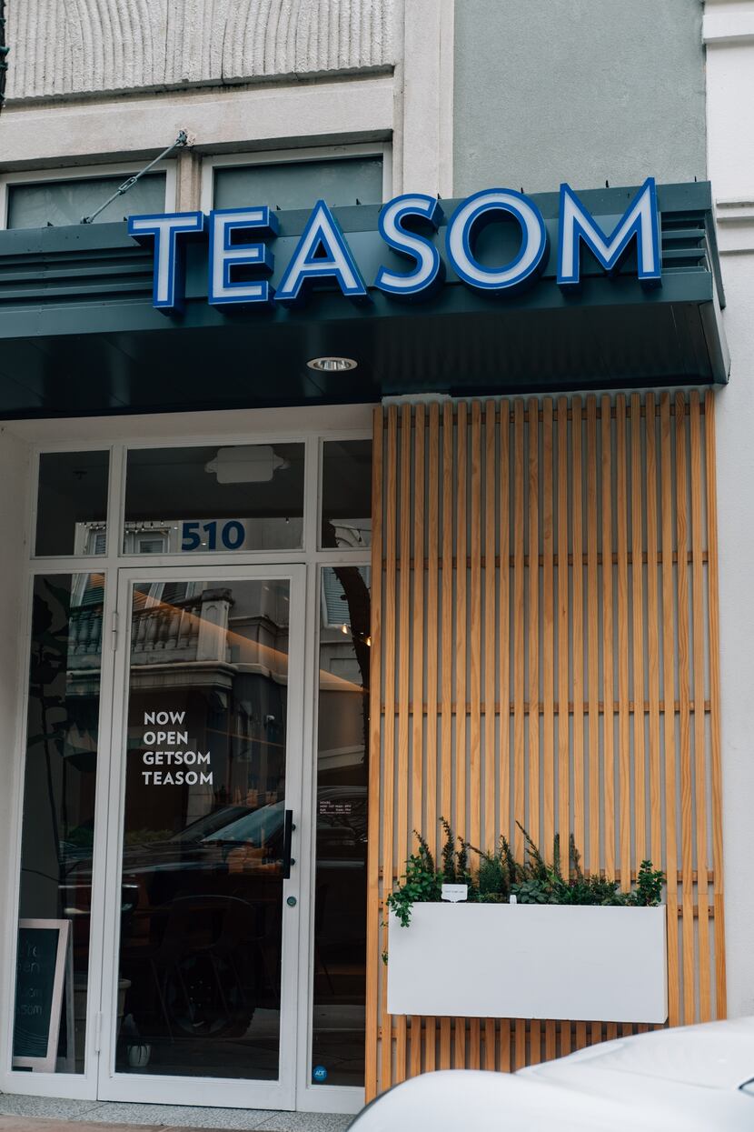 The outside of Teasom, the Korean tea shop located in West Village, Dallas. (Hunter...