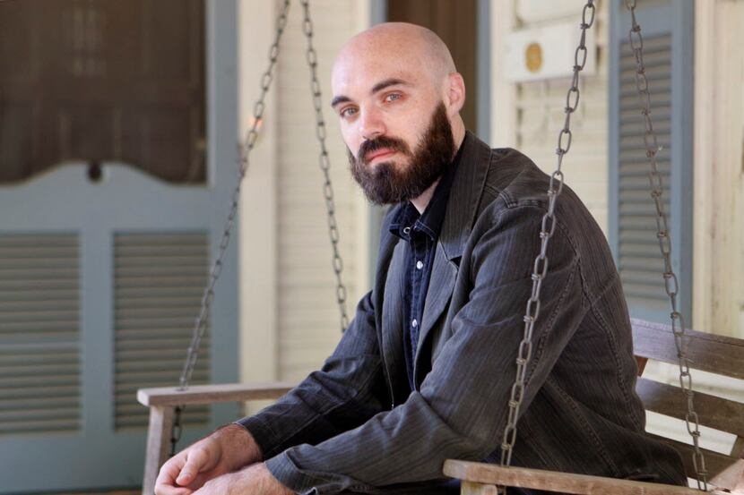 Filmmaker David Lowery on his porch swing, photographed May 6, 2013.  (Evans Caglage/The...