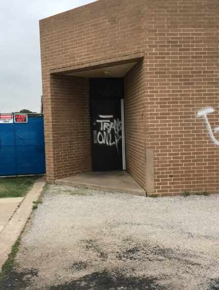 âTrans Onlyâ was sprayed on a locker room door at Martin High. (Twitter)