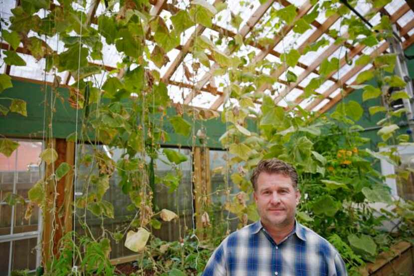 Daron Babcock has a thriving greenhouse, garden space, a tank filled with tilapia and faith...