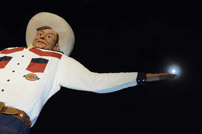 Larry Phillips image of Big Tex and the moon was voted our Week Four winner last year.
