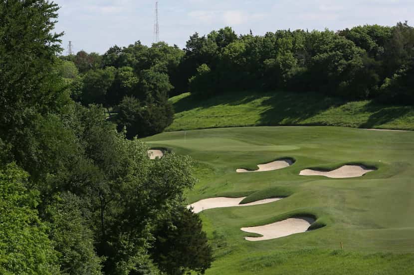Hole No. 9 at Dallas National Golf Club, photographed on Wednesday, April 15, 2015. (Louis...