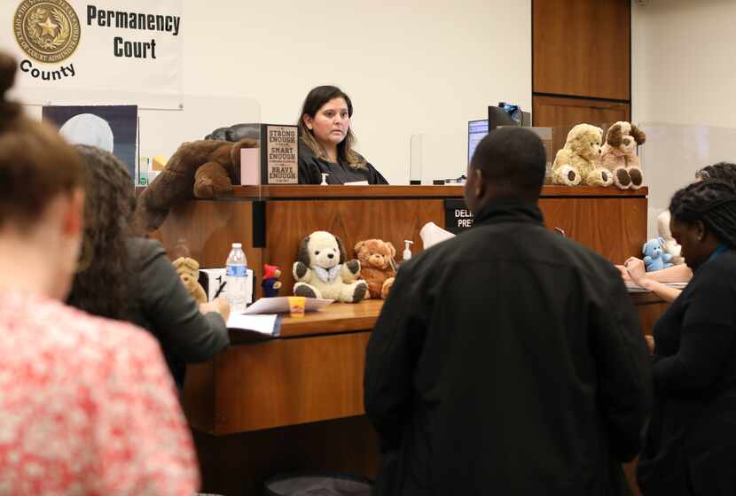 Judge Delia Gonzales spoke Wednesday with a teen, his lawyer and caseworker about plans for...