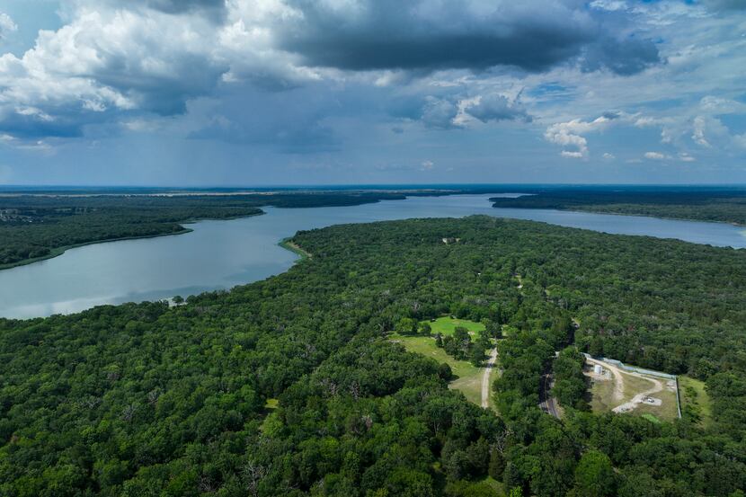 Aerial view of Fairfield Lake State Park on Monday, June 5, 2023, in Fairfield, Texas.