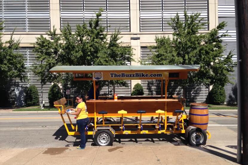 The Buzz Bike is available for rent as a whole or patrons can pay for a seat on the Social...