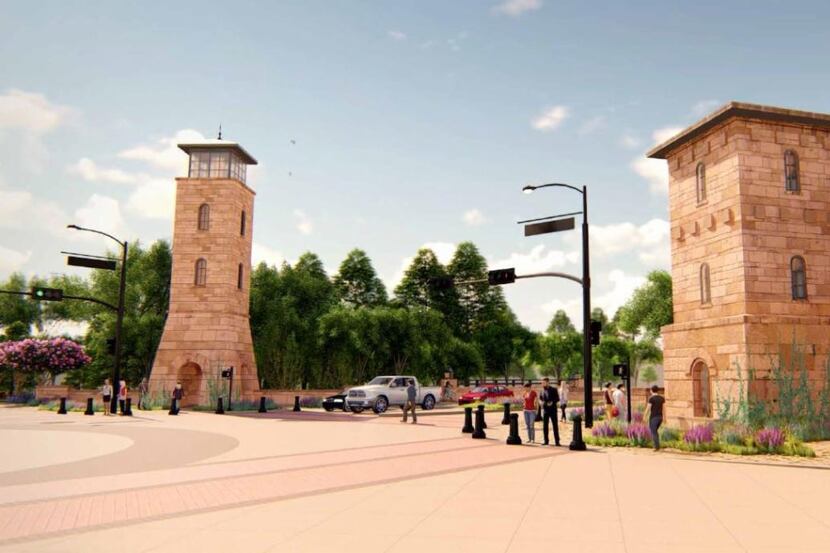 The contract to construct three tower-like gateways along State Highway 26 in Colleyville...