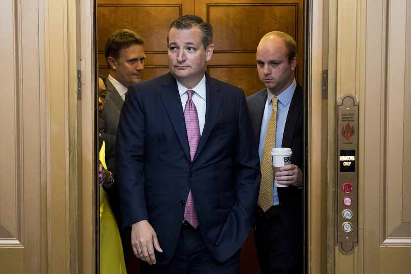 Sen. Ted Cruz arrives for a vote in the Capitol on July 20, 2017.