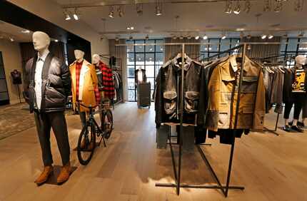 The Men's section of Forty Five Ten, a new four-level store in downtown Dallas, photographed...