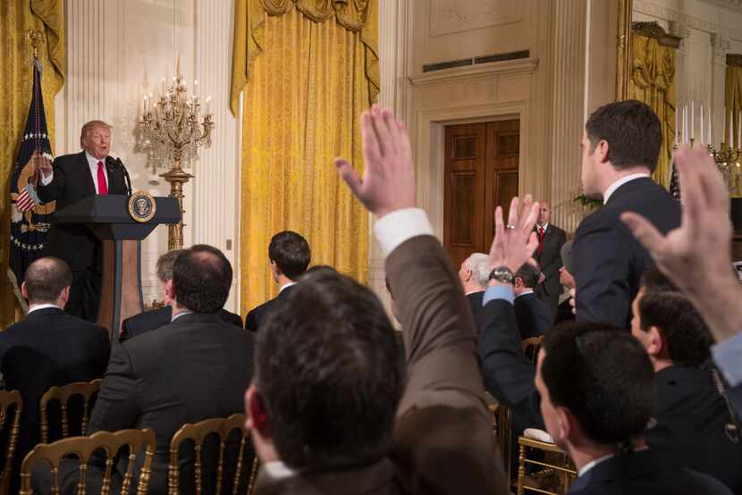 President Donald Trump speaks Thursday in the East Room of the White House. Many observers...