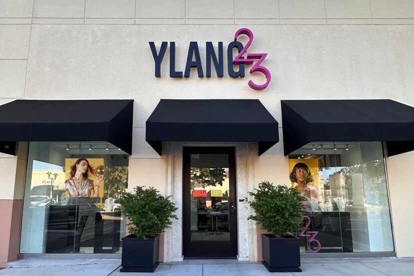 Exterior of the Ylang 23 jewelry store in the Plaza at Preston Center. It's moving 3 miles...