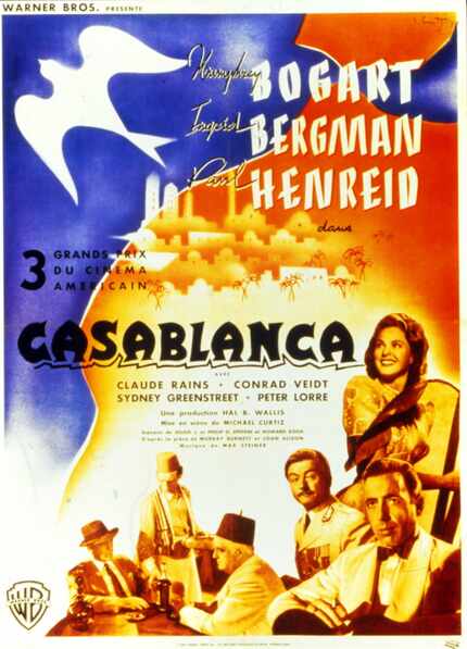 A poster for Casablanca. 