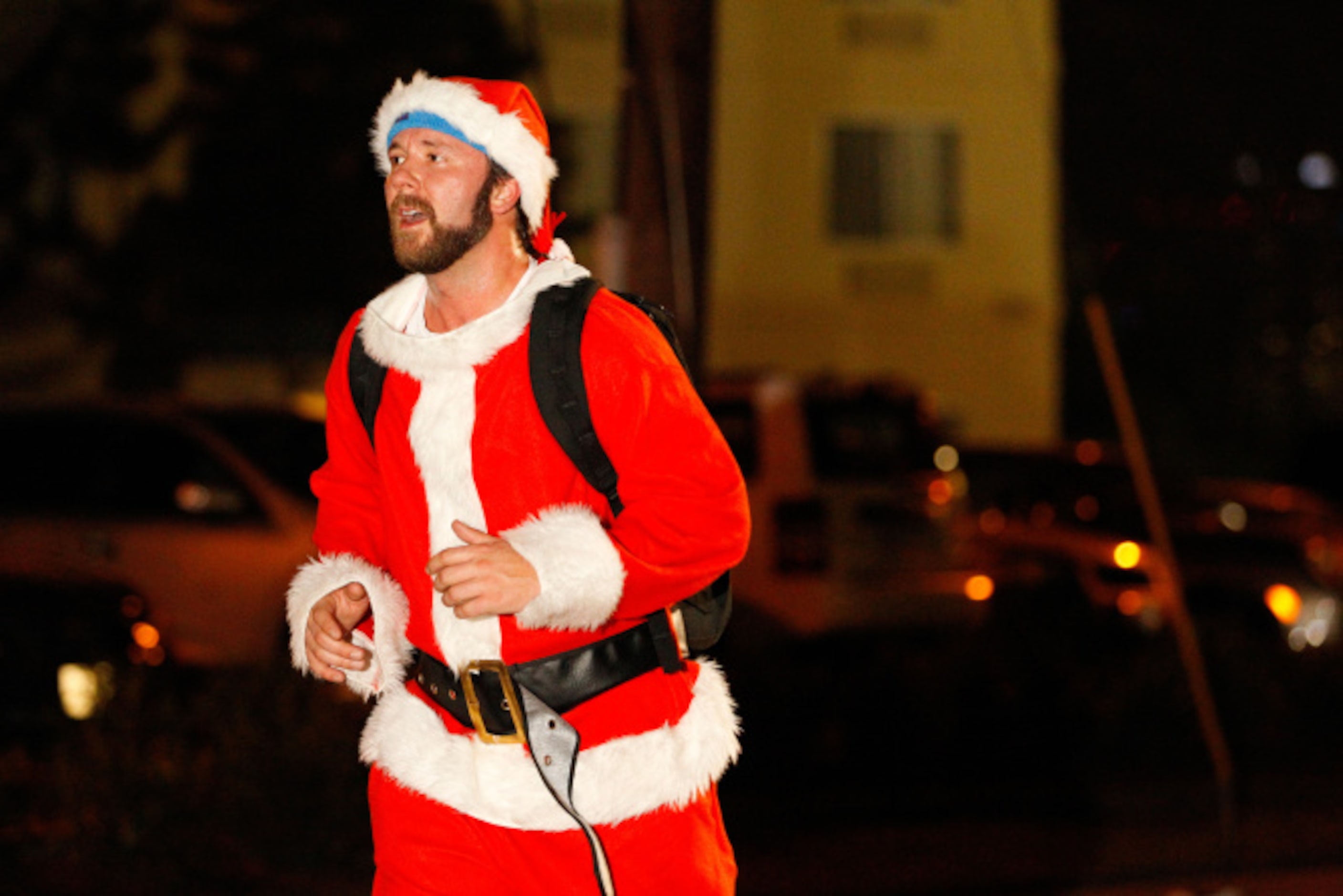 Thousands of runners, many in costume, hit the road for the annual run outside the Hilton...