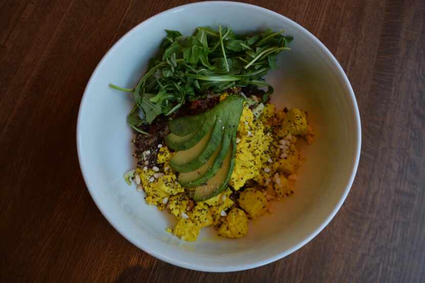 The Woodstock Breakfast Hash at Unleavened Fresh Kitchen.