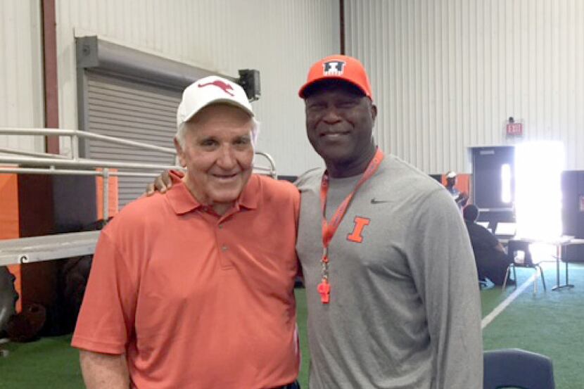 Jim Norman with Lovie Smith met again in the summer of 2016.
