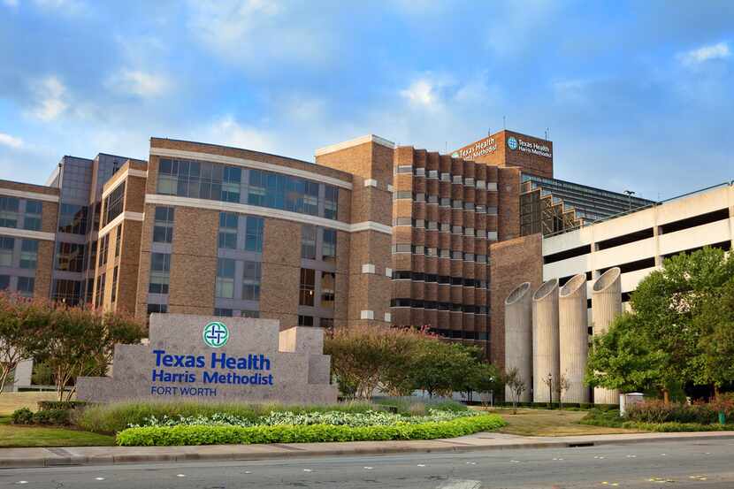 Exterior of the Texas Health Harris Methodist hospital in downtown Fort Worth.
