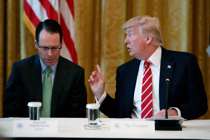 AT&T CEO Randall Stephenson attended an "American Leadership in Emerging Technology" event...