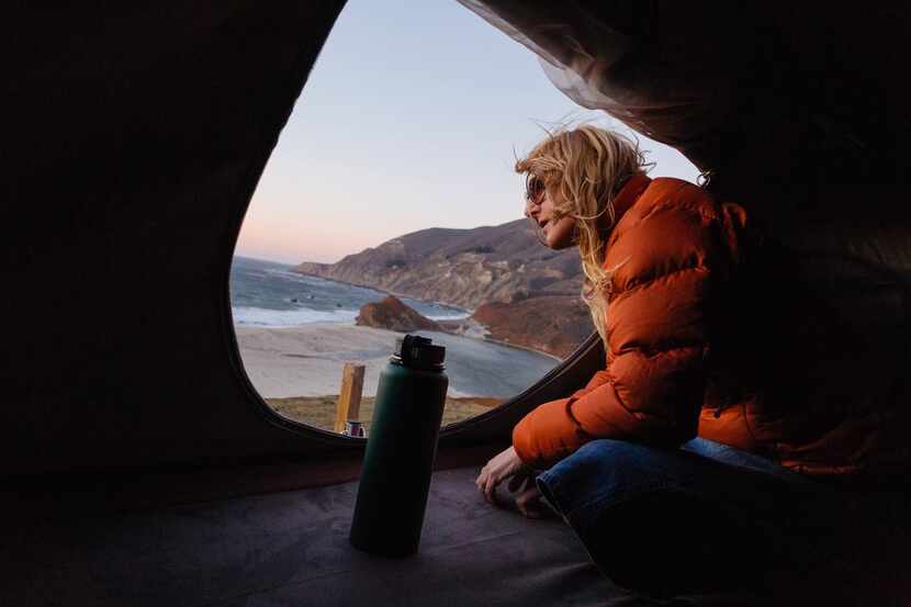 
Travelers can take in the view from the rooftop pop-up tent.
