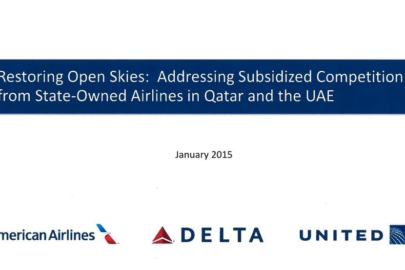 This paper lays out the U.S. airlines' case against three Gulf carriers.